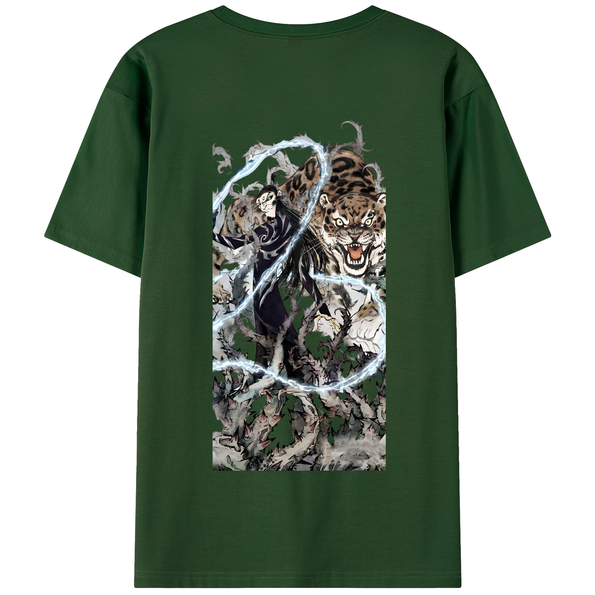 （画像用） Ne Zha 2 ナタ 魔童の大暴れ 綿100％半袖Tシャツ（背面プリント）